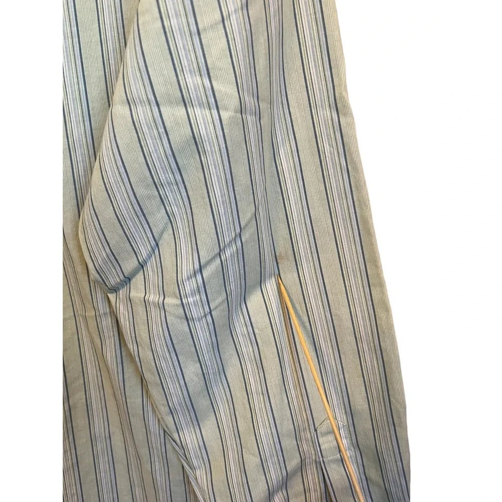 Dockers Dress Shirt Mens 16-16.5 34/35 Yellow Blue Striped Long Sleeve Career